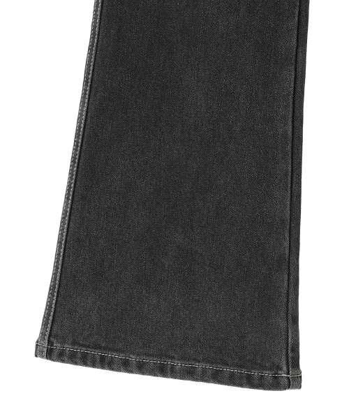 WOOALONG(ウアロン)の「Cat Washed Stitch Bootcut denim pants - BLACK(デニムパンツ・レディース・ブラック・SMALL/MEDIUM)」の7枚目の写真