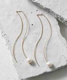 ISS | 【金属アレルギー対応】ウェーブパールピアス ニッケルフリー 日本製(ピアス（両耳用）)