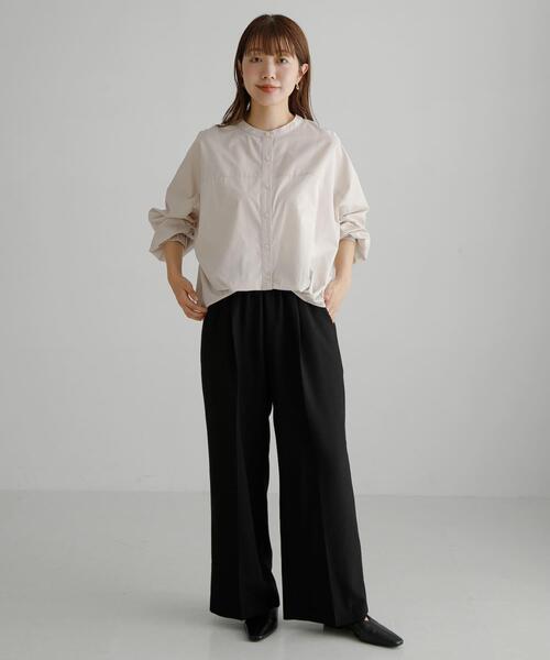 URBAN RESEARCH Sonny Label(アーバンリサーチサニーレーベル)の「『WEB限定』フロントタックバンドカラーシャツ(シャツ/ブラウス・レディース・ブルー/ライトベージュ/ホワイト系その他/ホワイト/ドット・FREE)」の16枚目の写真