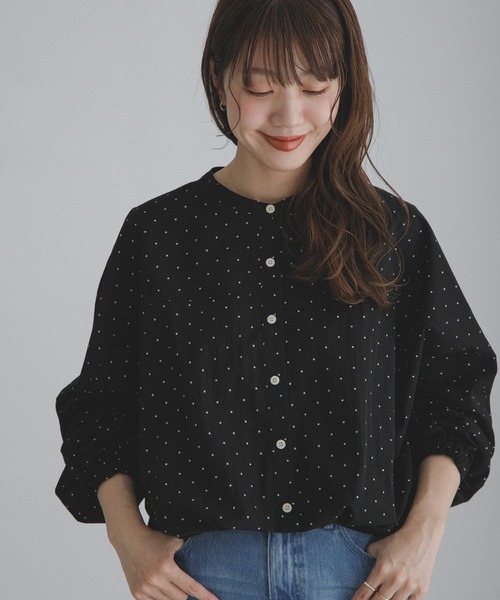 WEB限定』フロントタックバンドカラーシャツ（シャツ/ブラウス