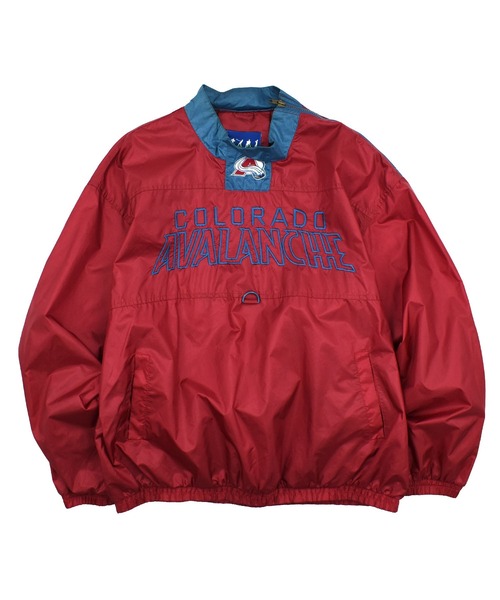 【USED】90’s FUNS “NHL Colorado Avalanche” ナイロン トラックプルオーバー