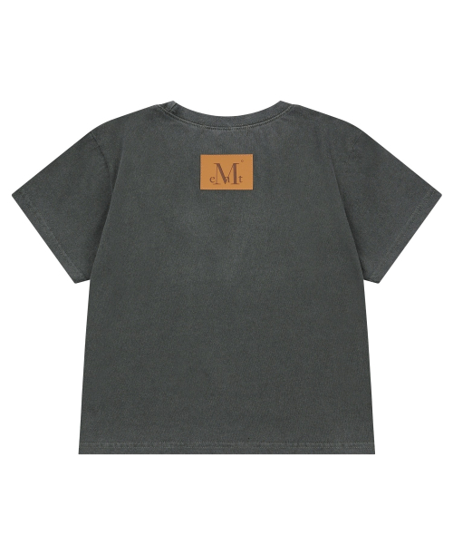 MUCENT(ムセント)の「ボニスプレーロゴピグメント半袖Tシャツ(2カラー)(Tシャツ/カットソー・レディース・チャコールグレー/ブルー・FREE)」の4枚目の写真