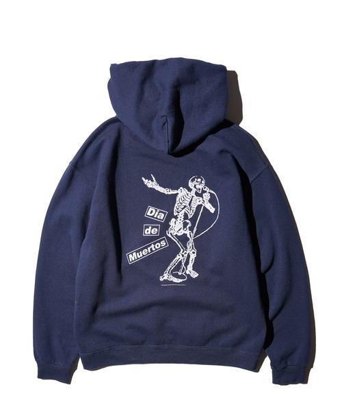 JERZEES（ジャージーズ）の「JERZEES ジャージーズ / "DIA DE MUERTOS"PULL HOODIE（パーカー・メンズ・ネイビー/ブラック・MEDIUM/LARGE/X-LARGE）」の2枚目の写真