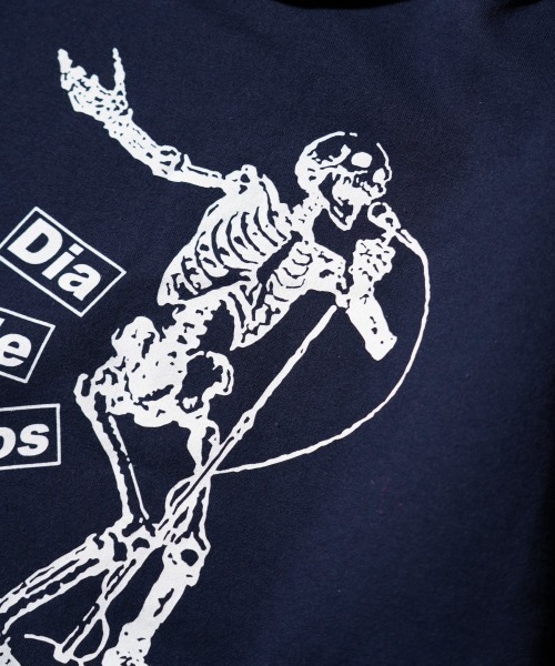 JERZEES（ジャージーズ）の「JERZEES ジャージーズ / "DIA DE MUERTOS"PULL HOODIE（パーカー・メンズ・ネイビー/ブラック・MEDIUM/LARGE/X-LARGE）」の16枚目の写真