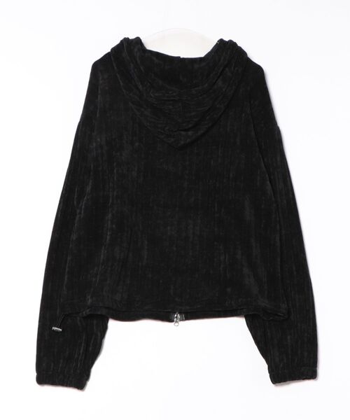 a.p.o.v.(エーピーオービー)の「a.p.o.v. ベルベットタッチケーブルテイストリブニットオーバーサイズジップアップパーカー(パーカー・メンズ・チャコール/ブラウン/ブラック・ONESIZE)」の4枚目の写真