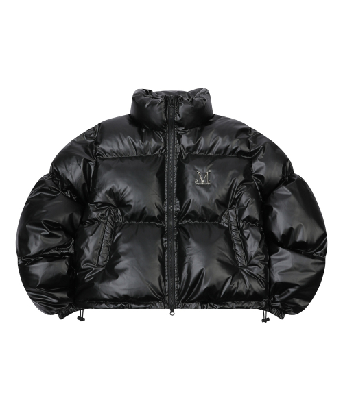 ラディエンメタルロゴハイネックグロッシークロップパディング (2