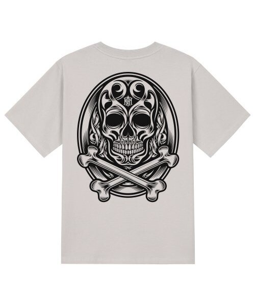 KAN6312(カン6312)の「KTC0005 スカルケルティック 半袖Tシャツ - ベージュ(Tシャツ/カットソー・メンズ・その他・LARGE/MEDIUM/SMALL/X-LARGE)」の1枚目の写真