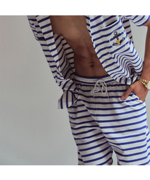 ERER（エルエル）の「メンズ ストライプ ショートパンツ ブルー（その他パンツ）」