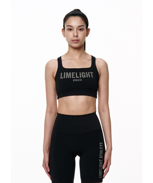 LIMELIGHT APPAREL(ライムライトアパレル)の「ライムライトビッグロゴスポーツブラUライン(ブラック/グレー)(チューブトップ・レディース・その他・SMALL/LARGE/MEDIUM)」の1枚目の写真