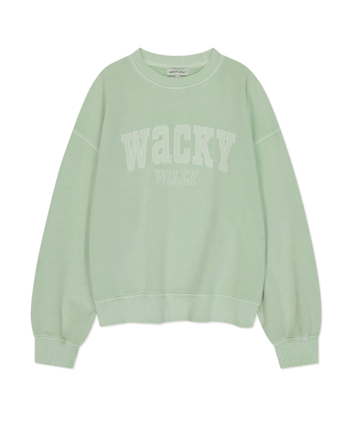 Wacky WiLLy(ワッキーウィリー)の「ウィメンズセミオーバーフィットピグメントマンツーマンミント(スウェット・レディース・その他・F)」の1枚目の写真