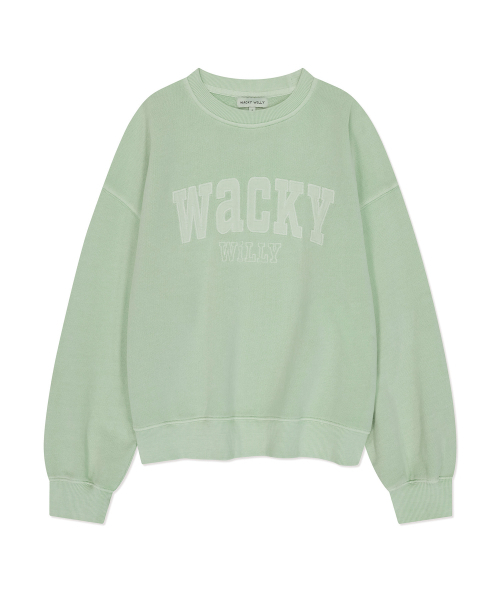 Wacky WiLLy(ワッキーウィリー)の「ウィメンズセミオーバーフィットピグメントマンツーマンミント(スウェット・レディース・その他・F)」の2枚目の写真