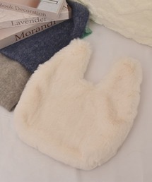 【float】カラバリ もこもこ フェイクファー トートバッグ【18色展開】