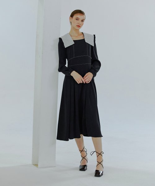 ETMON(エトモン)の「Detachable Sailor Collar Dress Black(ワンピース・レディース・その他・FREE)」の1枚目の写真