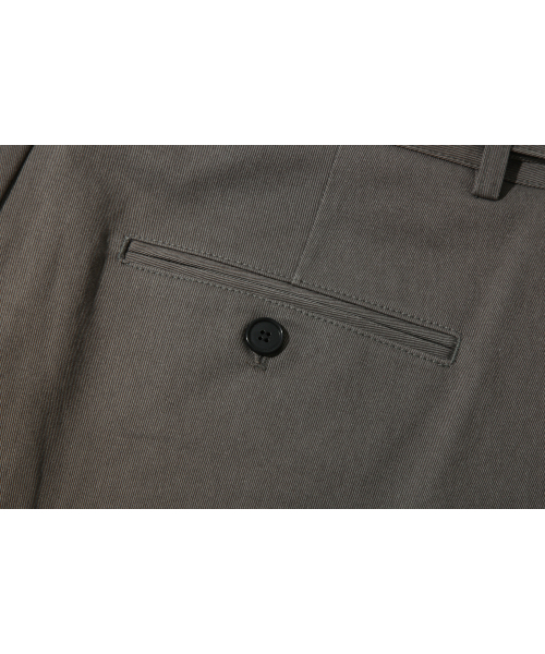 BASEMOMENT(ベースモーメント)の「ベルリンツーピンタックワイドチノパンツセージグレー(その他パンツ・メンズ・その他・LARGE/X-LARGE/MEDIUM)」の2枚目の写真