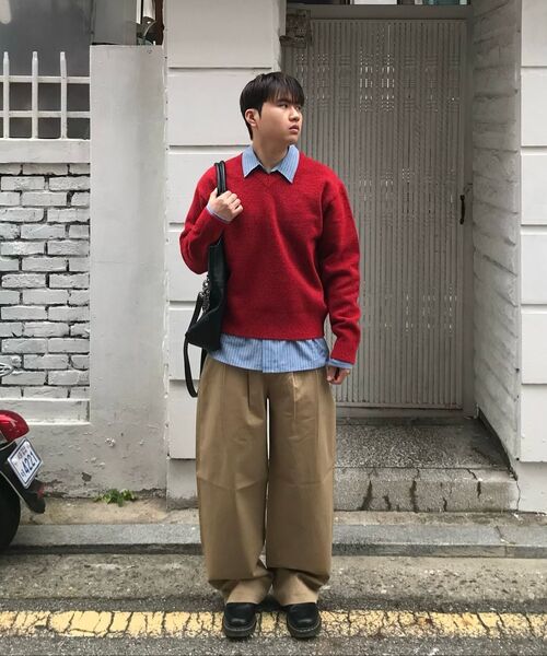 BASEMOMENT(ベースモーメント)の「ベルリンツーピンタックワイドチノパンツセージグレー(その他パンツ・メンズ・その他・LARGE/X-LARGE/MEDIUM)」の4枚目の写真