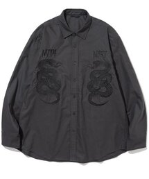 NOT4NERD(�m�b�g�t�H�[�i�[�h)��Snake Shirt - Charcoal(�V���c/�u���E�X)
