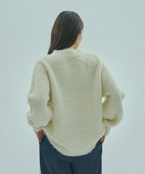 ROSE BUD(ローズバッド)の「BIJOUX KNIT PULLOVER(ニット/セーター・レディース・ホワイト/ブラック・ONE SIZE)」の5枚目の写真