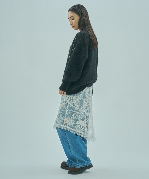 ROSE BUD(ローズバッド)の「BIJOUX KNIT PULLOVER(ニット/セーター・レディース・ホワイト/ブラック・ONE SIZE)」の14枚目の写真