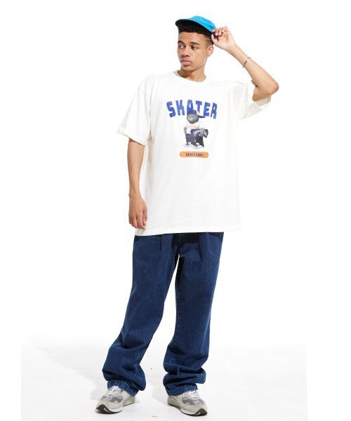 CREAM SODA LAB(クリームソーダラボ)の「グレー スケーター 半袖Tシャツ アイボリー(Tシャツ/カットソー・メンズ・その他・X-LARGE/XX-LARGE/LARGE/MEDIUM)」の4枚目の写真