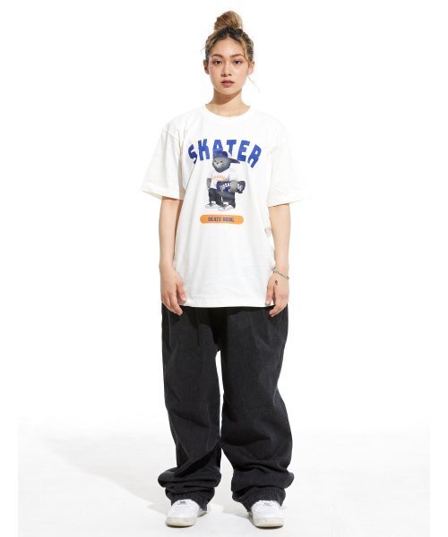 CREAM SODA LAB(クリームソーダラボ)の「グレー スケーター 半袖Tシャツ アイボリー(Tシャツ/カットソー・メンズ・その他・X-LARGE/XX-LARGE/LARGE/MEDIUM)」の7枚目の写真