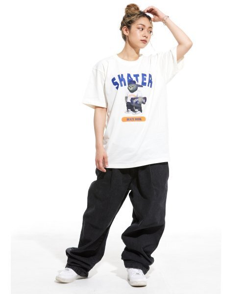 CREAM SODA LAB(クリームソーダラボ)の「グレー スケーター 半袖Tシャツ アイボリー(Tシャツ/カットソー・メンズ・その他・X-LARGE/XX-LARGE/LARGE/MEDIUM)」の8枚目の写真