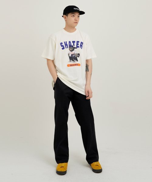 CREAM SODA LAB(クリームソーダラボ)の「グレー スケーター 半袖Tシャツ アイボリー(Tシャツ/カットソー・メンズ・その他・X-LARGE/XX-LARGE/LARGE/MEDIUM)」の14枚目の写真