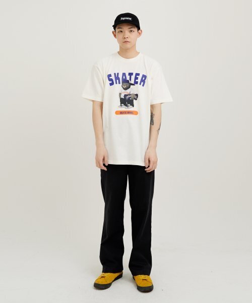 CREAM SODA LAB(クリームソーダラボ)の「グレー スケーター 半袖Tシャツ アイボリー(Tシャツ/カットソー・メンズ・その他・X-LARGE/XX-LARGE/LARGE/MEDIUM)」の15枚目の写真