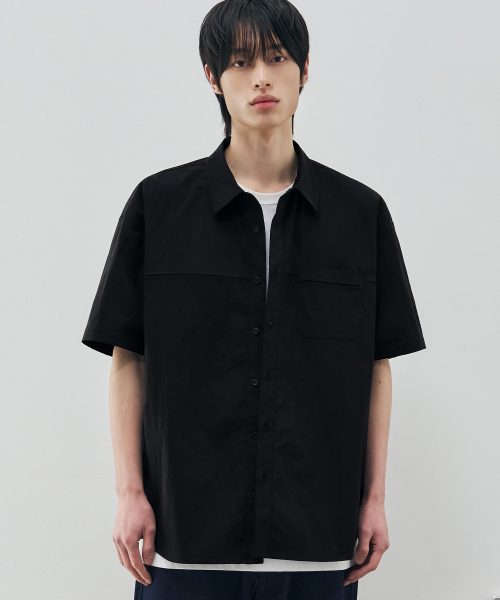 DRAW FIT（ドローフィット）の「クワイエットナイロンラインシャツ[BLACK]（シャツ/ブラウス・メンズ・その他・MEDIUM/LARGE/X-LARGE）」の2枚目の写真