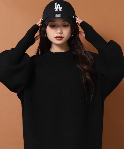 ANAP(アナップ)の「フィンガーホール メランジ ニットワンピース(ワンピース・レディース・アイボリー/ブラック/ブラウン・F)」の18枚目の写真