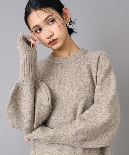 ANAP(アナップ)の「フィンガーホール メランジ ニットワンピース(ワンピース・レディース・アイボリー/ブラック/ブラウン・F)」の15枚目の写真