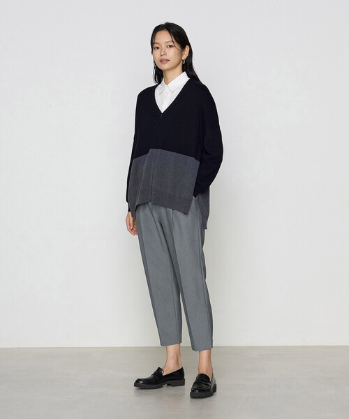 COMME CA(コムサ)の「〔 TALLサイズ 〕 ウール混ポリエステル カーディガン(カーディガン/ボレロ・レディース・グレー系その他/ブラック系その他・15号)」の5枚目の写真