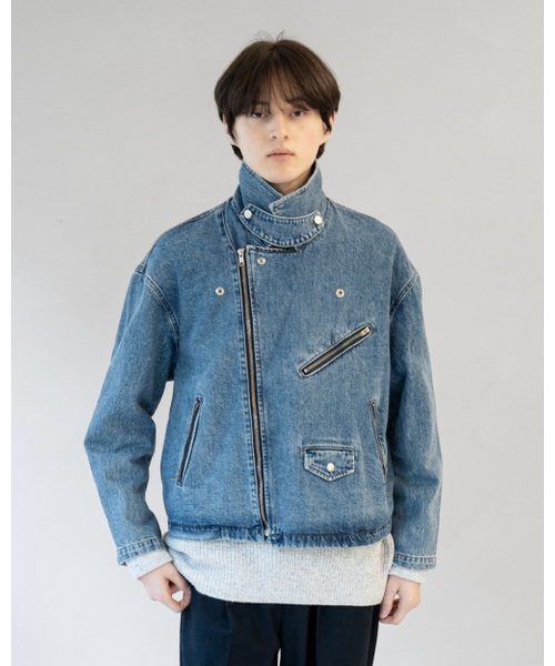 ASTLAY(アストレイ)の「Denim Rider Jacket (Vintage Stone Damage)(ライダースジャケット・メンズ・その他・2/3)」の18枚目の写真