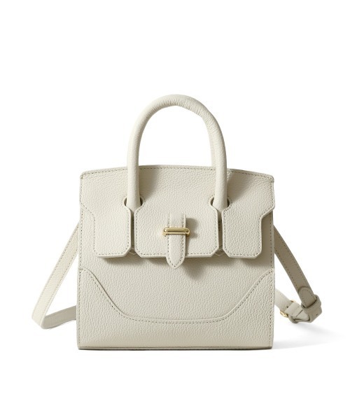 PELLE MORBIDA（ペッレモルビダ）の「Vela（ヴェーラ） VE101-ミニボストンバッグ(Sサイズ)（ショルダーバッグ・レディース・アイボリー/ブラック/ブルー系その他・FREE）」の4枚目の写真