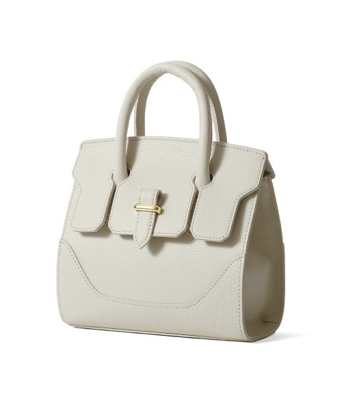 PELLE MORBIDA（ペッレモルビダ）の「Vela（ヴェーラ） VE101-ミニボストンバッグ(Sサイズ)（ショルダーバッグ・レディース・アイボリー/ブラック/ブルー系その他・FREE）」の5枚目の写真