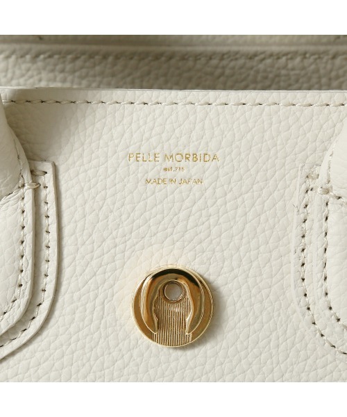 PELLE MORBIDA（ペッレモルビダ）の「Vela（ヴェーラ） VE101-ミニボストンバッグ(Sサイズ)（ショルダーバッグ・レディース・アイボリー/ブラック/ブルー系その他・FREE）」の10枚目の写真