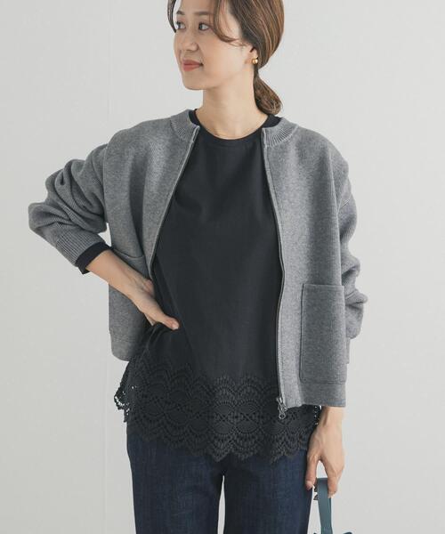 URBAN RESEARCH DOORS（アーバンリサーチドアーズ）の「裾レースカットソー（Tシャツ/カットソー・レディース・ブラック/オフホワイト・FREE）」の19枚目の写真