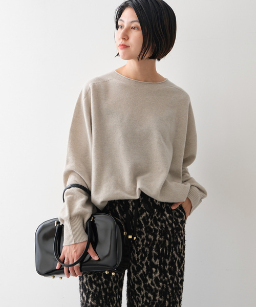 新色有り / 追加2》CHESSルーズボートネックプルオーバー（ニット