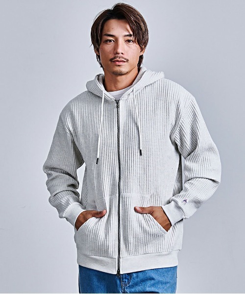 JEMORGAN LONG JOHNS — джерморган лонг джонс, CVC waffle full zip парка (+)