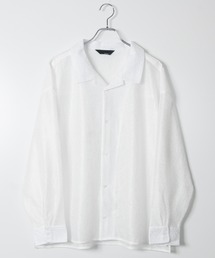 Limited Line Naive Magic（リミテッドラインナイーブマジック）の「【a】〔NAIVE MAGIC〕ルーズサイズ オープンカラー スクエアレースシャツ（シャツ/ブラウス）」