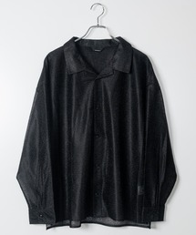 Limited Line Naive Magic（リミテッドラインナイーブマジック）の「【a】〔NAIVE MAGIC〕ルーズサイズ オープンカラー スクエアレースシャツ（シャツ/ブラウス）」