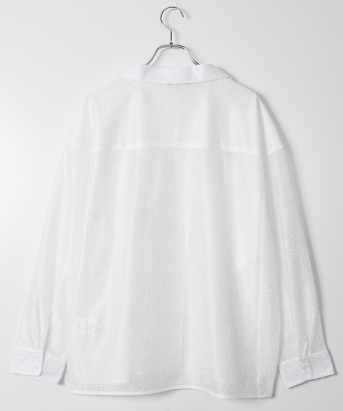 Limited Line Naive Magic(リミテッドラインナイーブマジック)の「【a】〔NAIVE MAGIC〕ルーズサイズ オープンカラー スクエアレースシャツ(シャツ/ブラウス・メンズ・ホワイト/ブラック・MEDIUM/LARGE)」の15枚目の写真