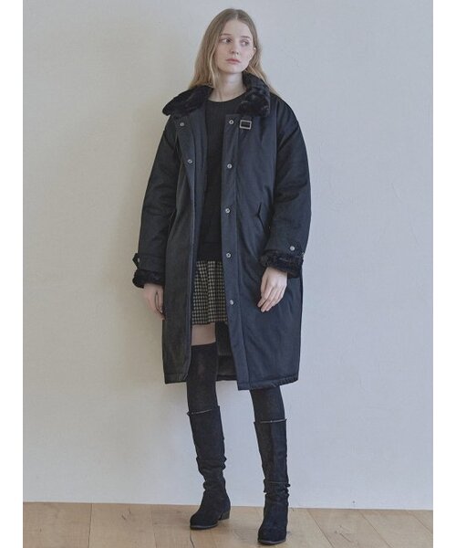 AVANT-G（アバン）の「チェックコンビスウェットシャツミニドレス - ブラック(裏起毛)（ワンピース・レディース・その他・FREE）」の6枚目の写真