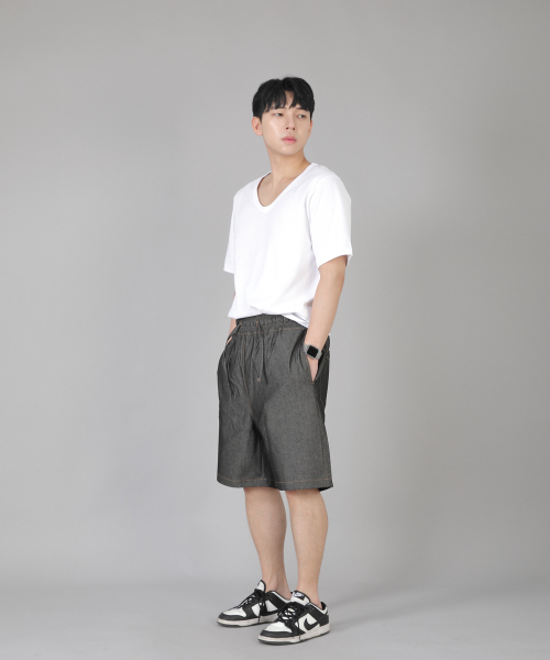 SAINTCREW（セントクルー）の「リップスPショーツ ERS-349 グレーブラックデニム（その他パンツ・メンズ・その他・MEDIUM/LARGE/X-LARGE）」の2枚目の写真