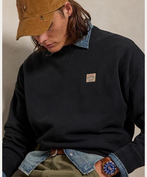 POLO RALPH LAUREN（ポロ ラルフ ローレン）の「リラックス フィット ループバック フリース スウェットシャツ（スウェット・メンズ・ブラック系1・L/M/S/XS）」の5枚目の写真