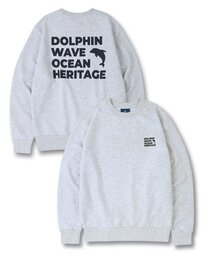 DOLPHIN WAVE APPAREL（ドルフィンウェーブアパレル）の「ドルフィンオーシャンヘリテージマンツーマンクールグレー（スウェット）」