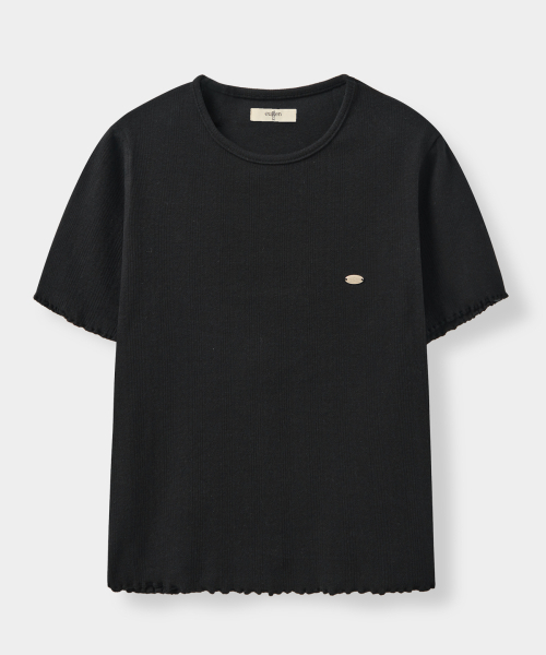 EUGGEN(ユジェン)の「スモールロゴパンチングショートスリーブTシャツ_ブラック(Tシャツ/カットソー・レディース・その他・SMALL/MEDIUM)」の2枚目の写真