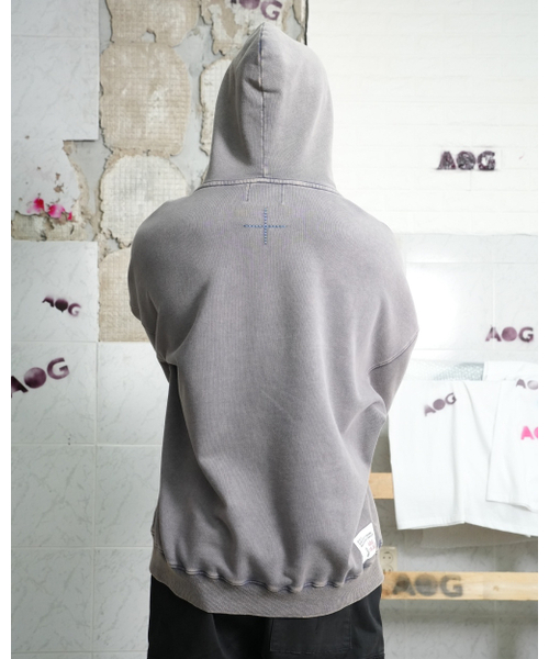 AOG PROJECT(エイオージープロジェクト)の「ヴィンテージ77ロゴウォッシングフードパーカー(ブルーグレー)(パーカー・メンズ・ブルー・MEDIUM/LARGE)」の5枚目の写真