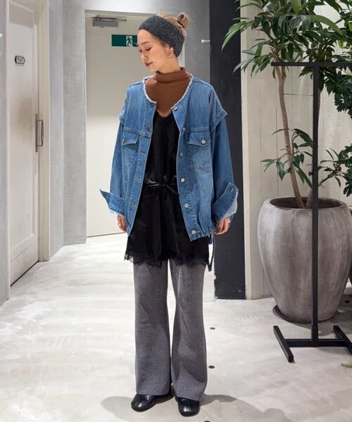 CIAOPANIC TYPY（チャオパニックティピー）の「【アップデート／袖取り外し可能】柔らかデニムジャケット（デニムジャケット・レディース・ブルー/ネイビー・ONE SIZE）」の14枚目の写真