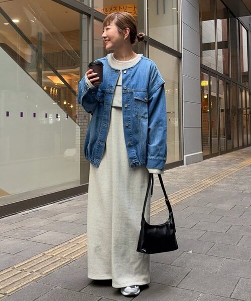 CIAOPANIC TYPY（チャオパニックティピー）の「【アップデート／袖取り外し可能】柔らかデニムジャケット（デニムジャケット・レディース・ブルー/ネイビー・ONE SIZE）」の15枚目の写真