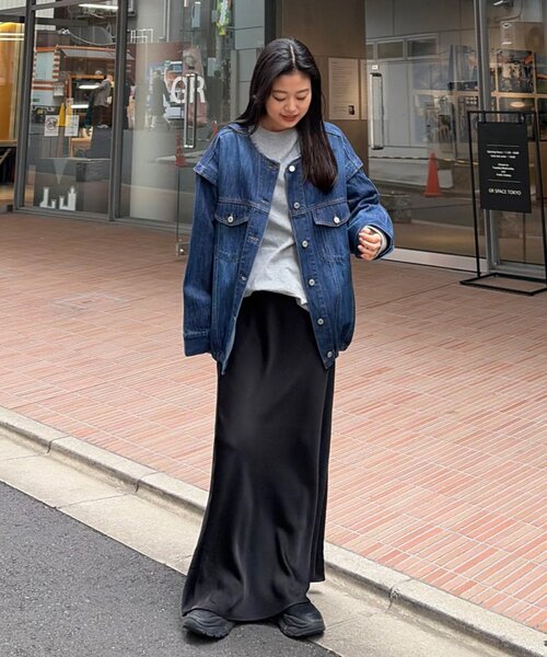 CIAOPANIC TYPY（チャオパニックティピー）の「【アップデート／袖取り外し可能】柔らかデニムジャケット（デニムジャケット・レディース・ブルー/ネイビー・ONE SIZE）」の17枚目の写真